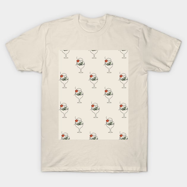 Pattern with line art style ice cream T-Shirt by DanielK